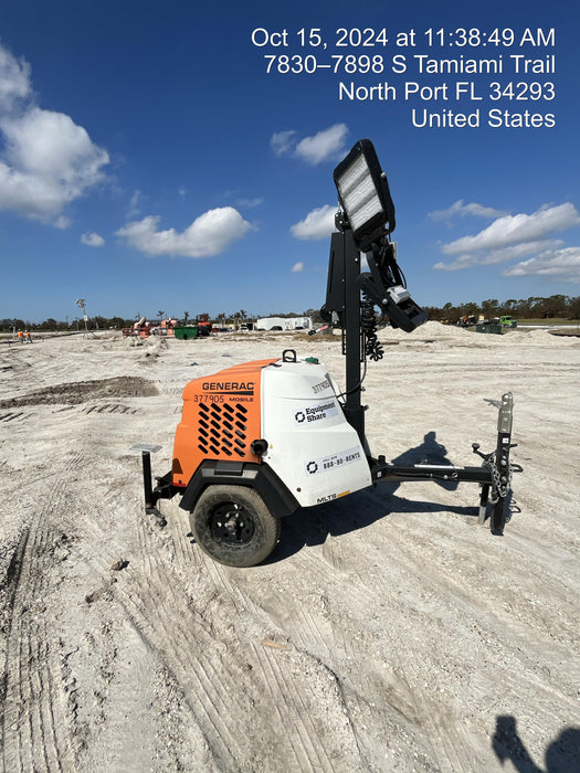 2023 Generac MLT2 Diesel, Flex Switch 120V Input, Powerzone Controller, 
(4) 320W LED Lights, 4kW Generator, 39.9 Gal Fuel Tank, 2" Ball, T3
