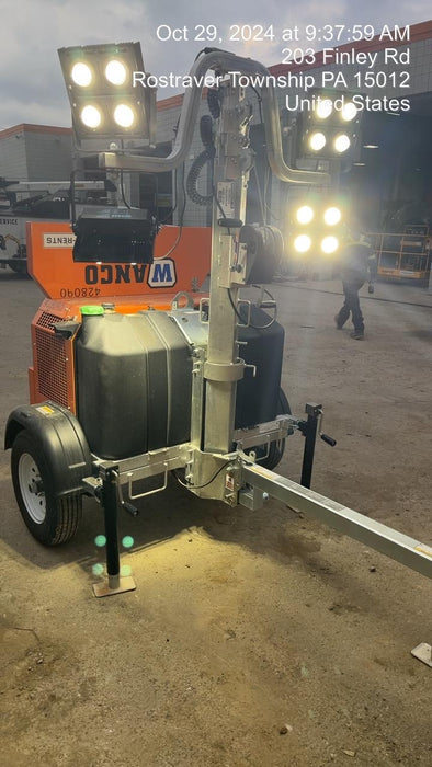 2024 Wanco WLTT-4MM4K Diesel, Deep Sea Controller, Shore Power Plug, Auto Start, (4) 350W LED Floodlights, 4kW Generator, 60 Gal Fuel Tank, 2" Ball, T3