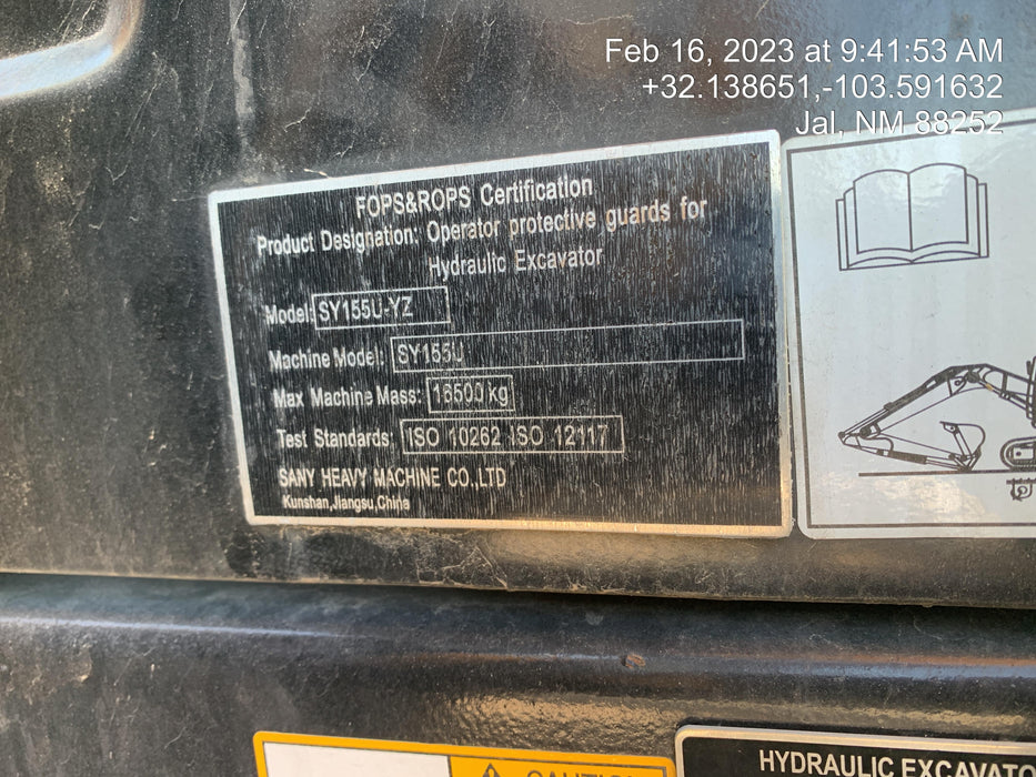 2020 SANY SY155U