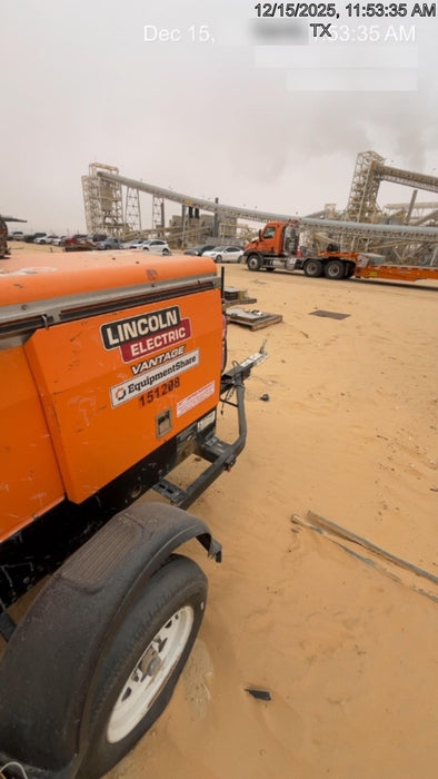 2021 Lincoln Electric Vantage 322 Vantage 322 Ready Pak 3 w/ Telematics & Decals, ORANGE (includes trailer, cable rack, fender light kit)