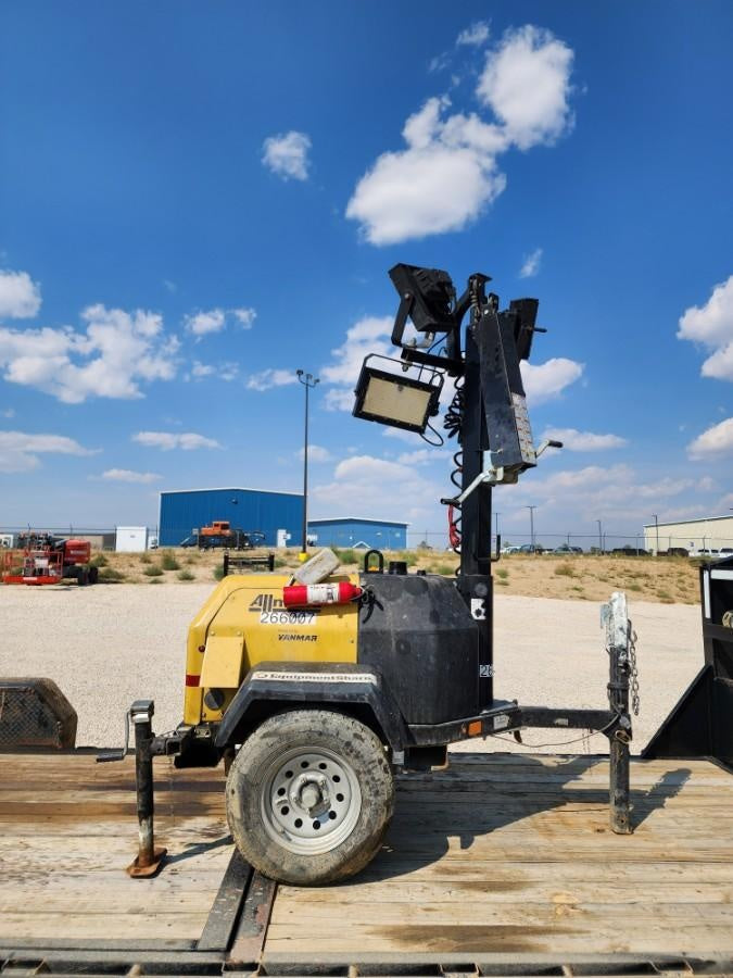 2022 Allmand NLV3GR (4) LED Light Fixture 350W, 23' Vertical Mast, 3kW Prime, Towable, ES Decals, T3