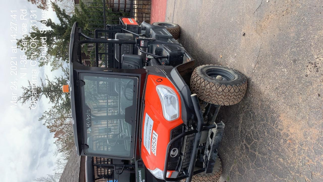2019 Kubota RTV-X1140W-H 4wd Utility Cart, LED Strobe, Windshield Tempered Glass, Plastic Canopy, Wire Harness Kit, Backup Alarm