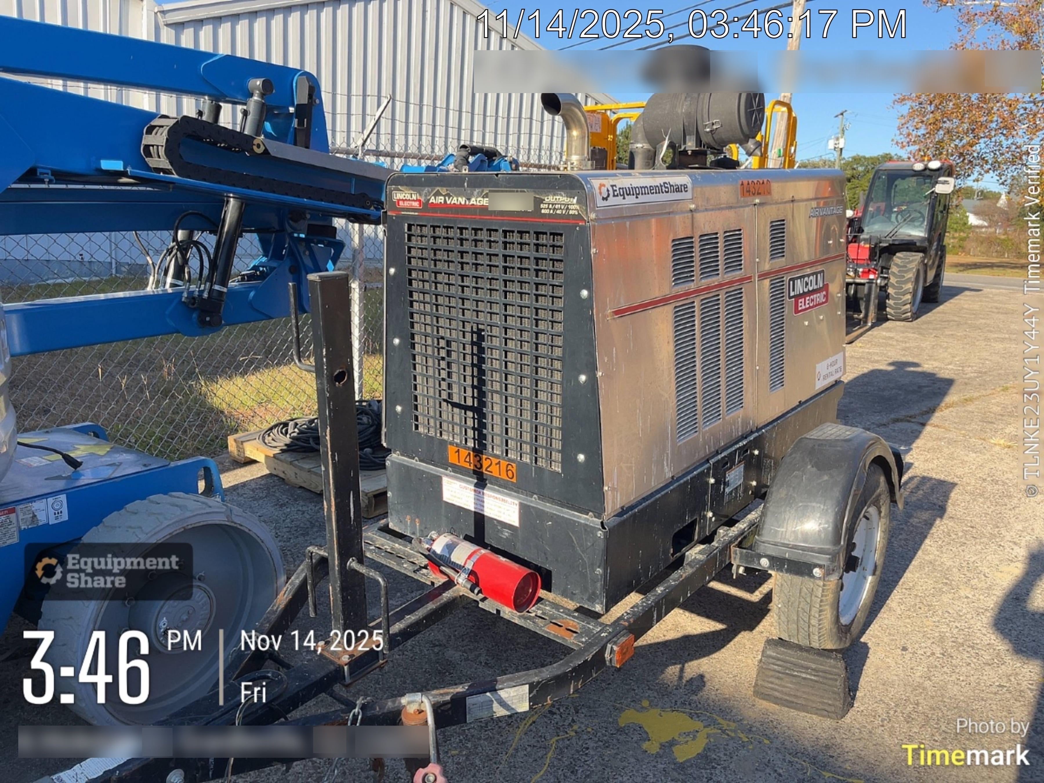 2021 Lincoln Electric Air Vantage 566 Air Vantage 566X Ready Pak 3 (includes trailer, cable rack, fender light kit); no telematics