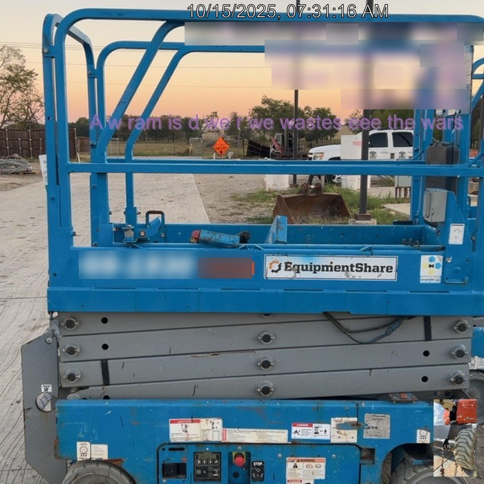 2018 Genie GS-1930 Genie GS-1930 Scissor Lift w/Standard Options