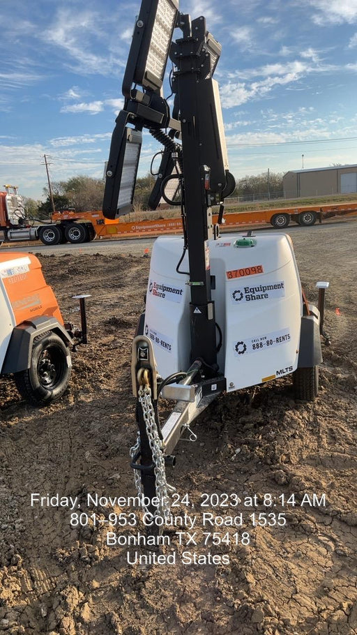 2023 Generac MLT2 Diesel, Flex Switch 120V Input, Powerzone Controller, 
(4) 320W LED Lights, 4kW Generator, 39.9 Gal Fuel Tank, 2" Ball, T3