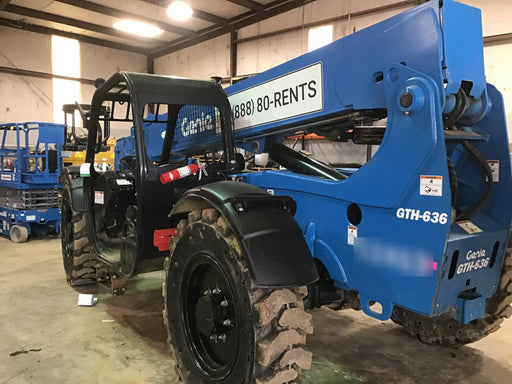 2018 Genie GTH-636 Genie GTH-636 w/Open ROPS, Solid Tires, Work Light/Beacon, 48" Carriage and Forks
