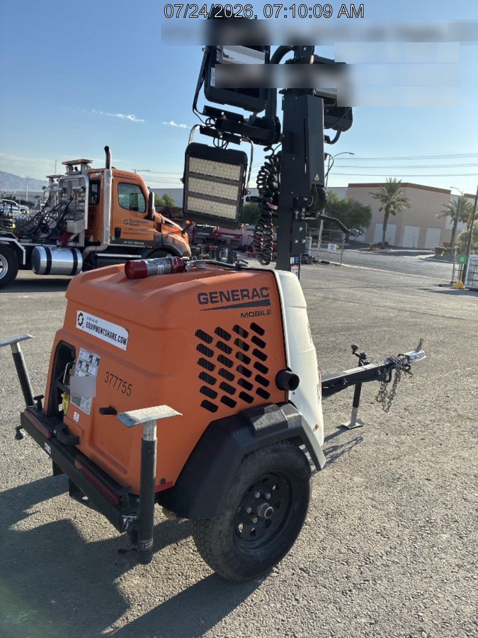 2023 Generac MLT2 Diesel, Flex Switch 120V Input, Powerzone Controller, 
(4) 320W LED Lights, 4kW Generator, 39.9 Gal Fuel Tank, 2" Ball, T3