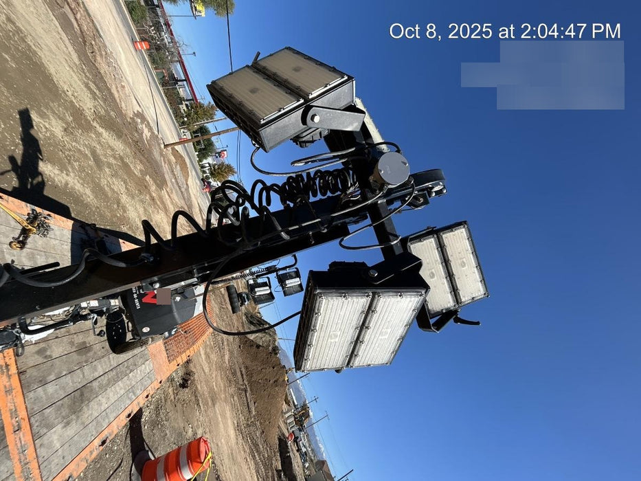 2021 Allmand NLV3GR (4) LED Light Fixture 350W, 23' Vertical Mast, 3kW Prime, Towable, Deep Sea L401, Leveling Jacks, Yanmar T4F 5.8hp