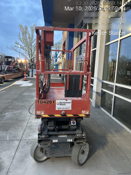 2020 Skyjack SJIII-3220 Solid NM Tires, Half height spring hinged entry gate, Dual Beacons, 6' Powered Extension Deck