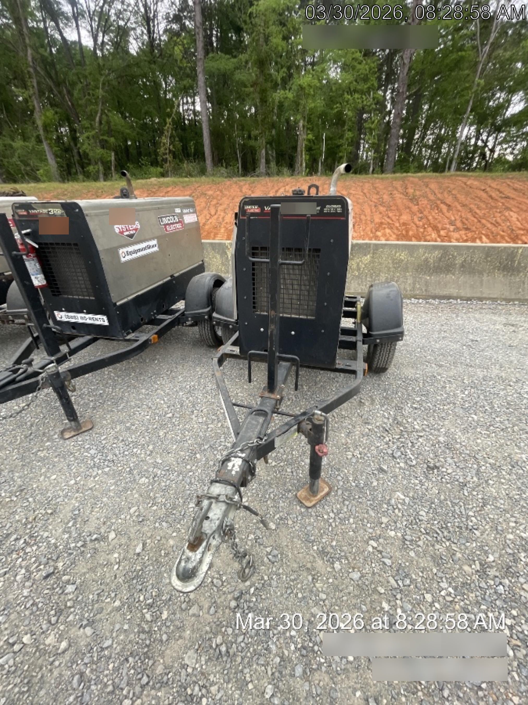 2018 Lincoln Electric Vantage 322 Lincoln Vantage 322 Welder Ready Pak 3 - Vantage 322, Trailer, Fender and light kit, Cable rack