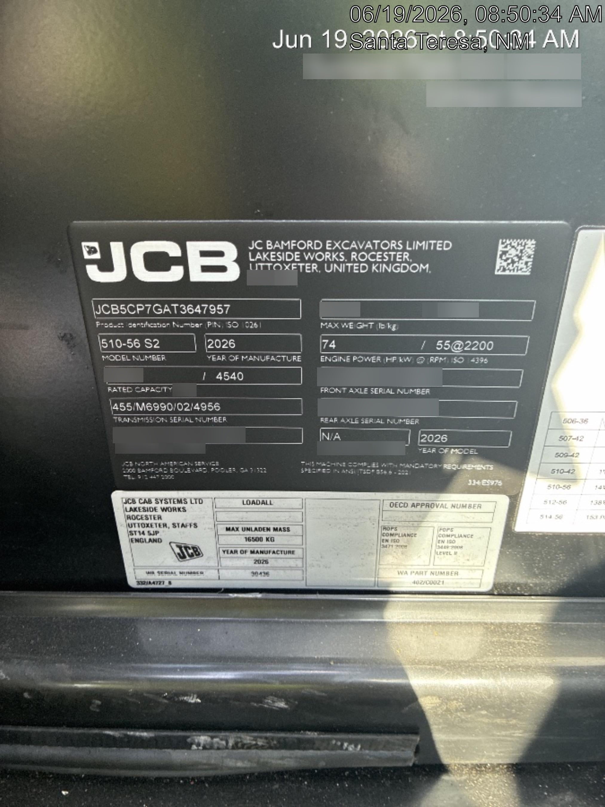 2026 JCB 510-56