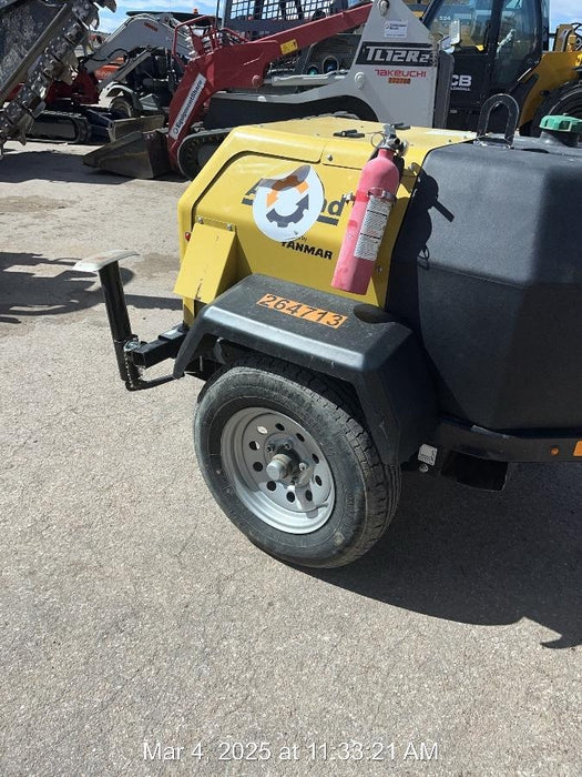 2022 Allmand NLV3GR (4) LED Light Fixture 350W, 23' Vertical Mast, 3kW Prime, Towable, ES Decals, T3