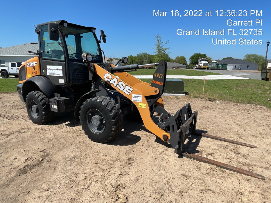 2018 Case 221F AC CAB COMPACT WHEEL LOADER 1.3-1.57 CUYD