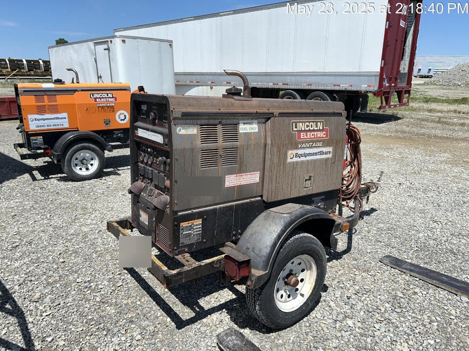 2019 Lincoln Electric Vantage 322 Ready-Pak 3, Two Wheel Trailer, Fender and Light Kit, Cable Rack