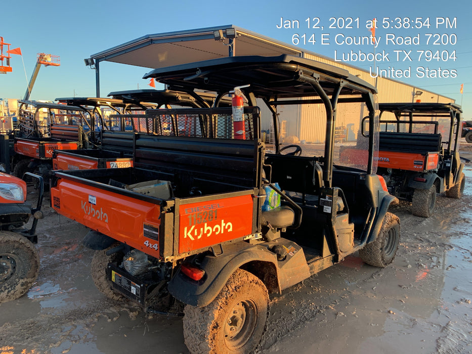 2020 Kubota RTV-X1140W-H Kubota RTVX1140WH 4wd Utility Cart, LED Strobe, Windshield Tempered Glass, Plastic Canopy, Wire Harness Kit, Backup Alarm