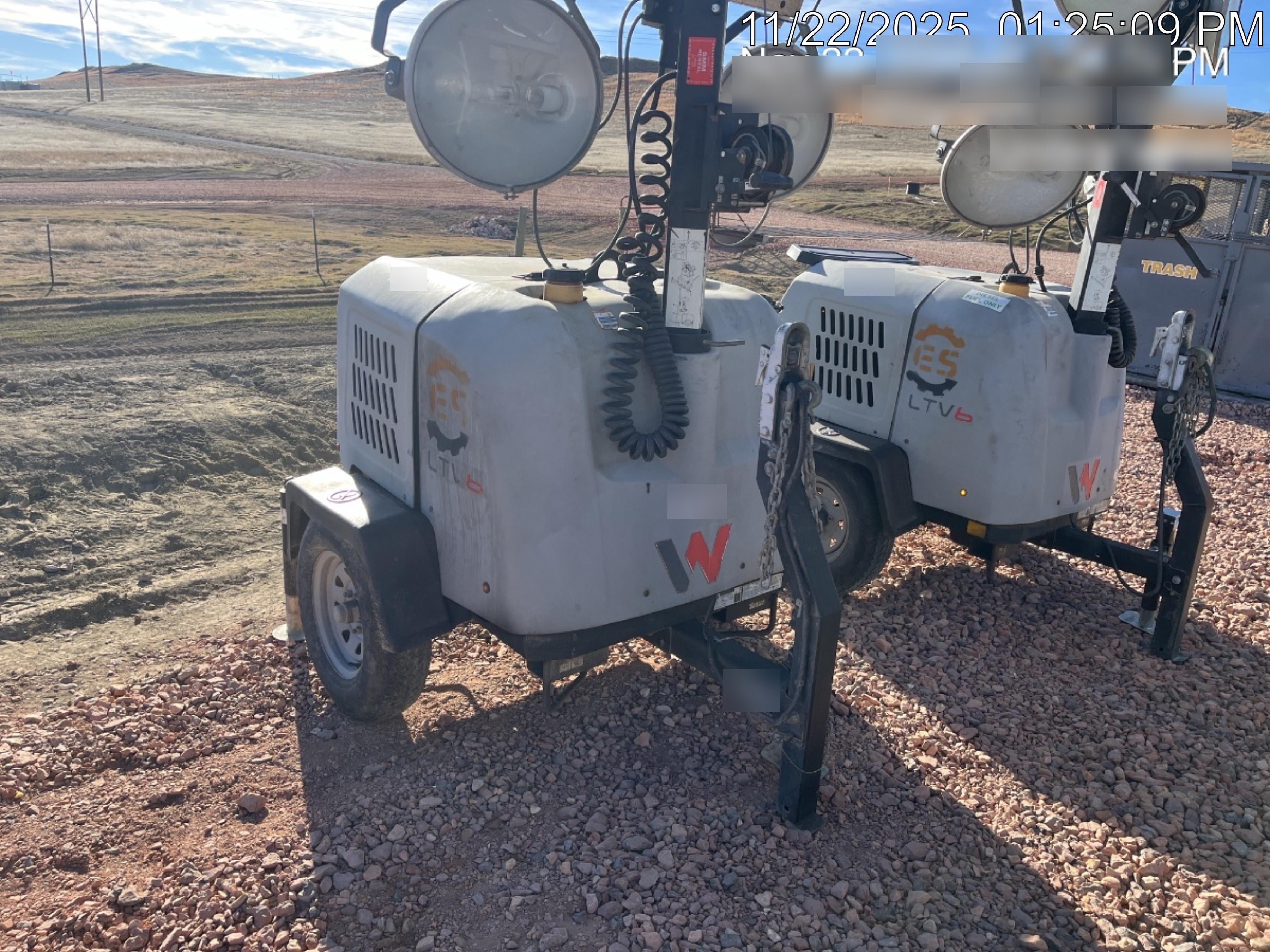 Wacker Neuson LTV6K-MH Wacker Neuson LTV6K Mobile Light Tower w/Fuel Level Sensor Installed