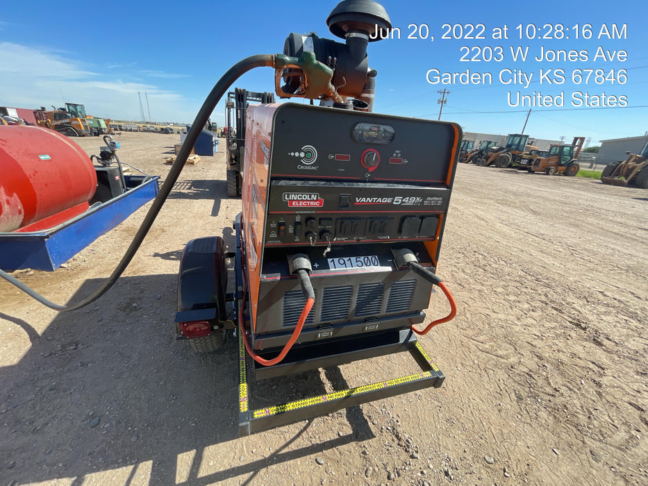 2021 Lincoln Electric Vantage 549X Ready Pak 3, ORANGE (includes trailer, cable rack, fender light kit)