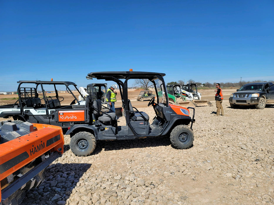Kubota RTV-X1140WL-A 4WD, LED Strobe, Windshield Acrylic Clear, Plastic Canopy, Wire Harness Kit, Backup Alarm, Bed Liner