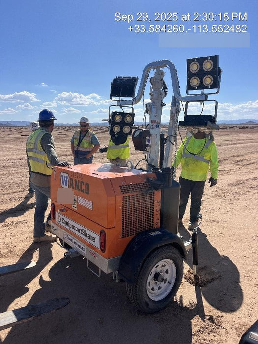 2024 Wanco WLTT-4MM4K Diesel, Deep Sea Controller, Shore Power Plug, Auto Start, (4) 350W LED Floodlights, 4kW Generator, 60 Gal Fuel Tank, 2" Ball, T3