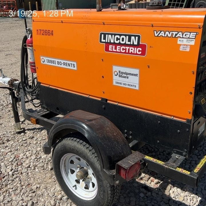 2021 Lincoln Electric Vantage 322 Vantage 322 Ready Pak 3 w/ Decals, ORANGE (includes trailer, cable rack, fender light kit) NO Telematics