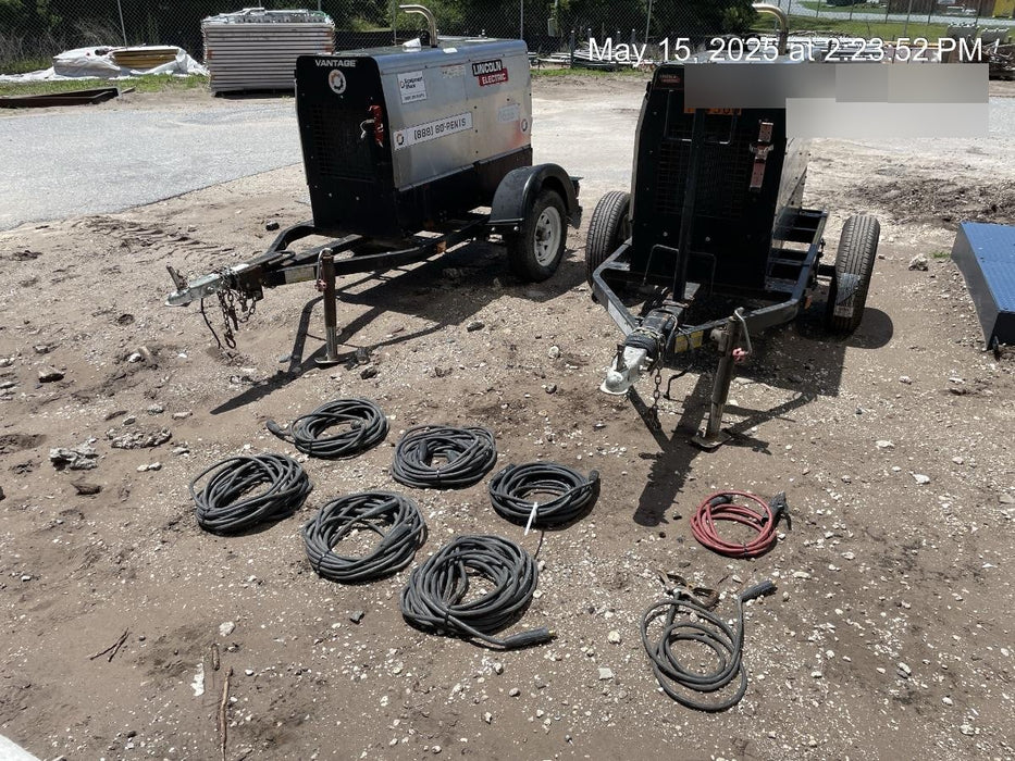 2018 Lincoln Electric Vantage 322 Lincoln Vantage 322 Welder Ready Pak 3 - Vantage 322, Trailer, Fender and light kit, Cable rack