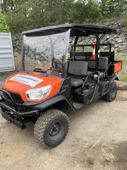 2022 Kubota RTV-X1140W-H Plastic Canopy, Windshield Acrylic Clear, LED Strobe Light, Wire Harness Kit, Back up Alarm