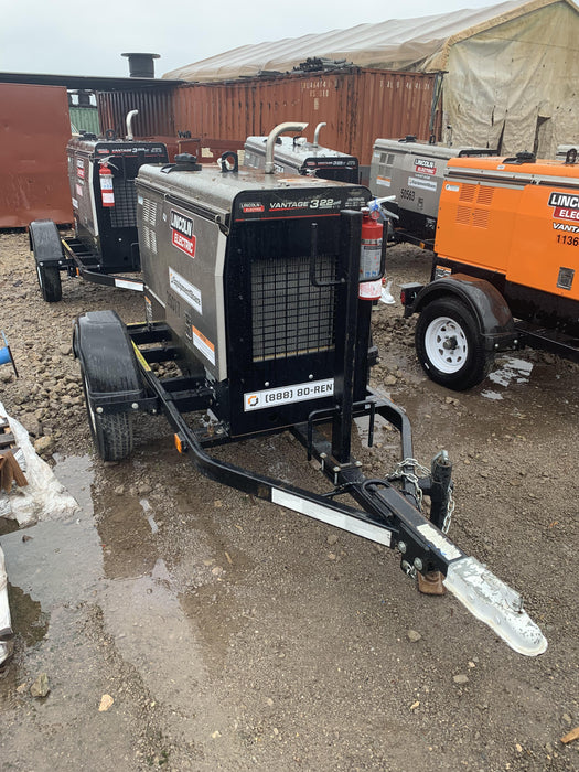 2019 Lincoln Electric Vantage 322 Lincoln Vantage 322 Welder w/Trailer, Light Kit, Cable Rack