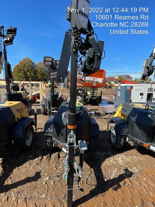 2022 Allmand NLV3GR (4) LED Light Fixture 350W, 23' Vertical Mast, 3kW Prime, Towable