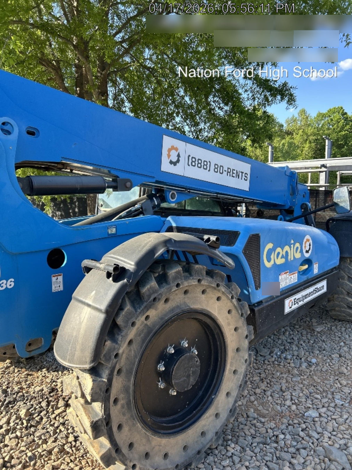 2020 Genie GTH-636 Cab/Heat/Air, Solid Tires, Work Lights, Beacon, Aux Hydraulics, Back up Alarm