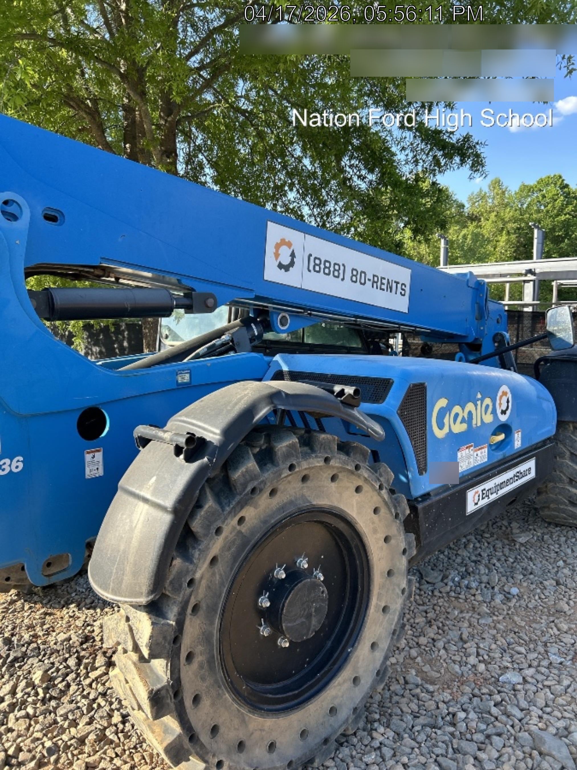 2020 Genie GTH-636 Cab/Heat/Air, Solid Tires, Work Lights, Beacon, Aux Hydraulics, Back up Alarm