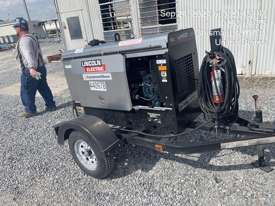 2024 Lincoln Electric LE400 Kubota V1505, Trlr, Cable Rack, Light Kit, ES Decals, T3