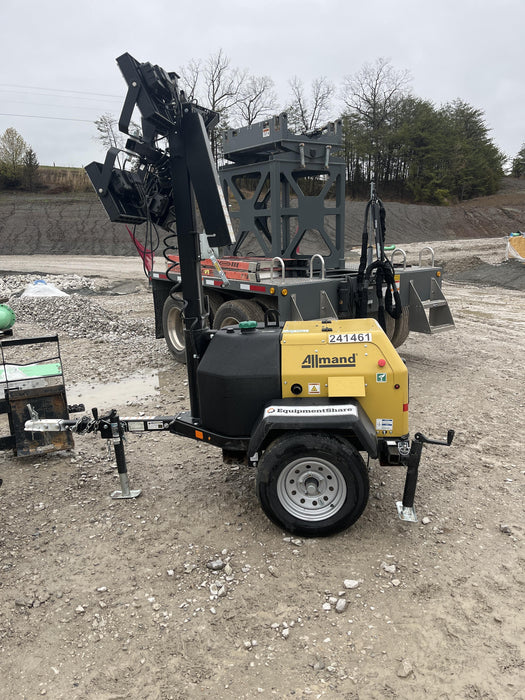 2022 Allmand NLV3GR (4) LED Light Fixture 350W, 23' Vertical Mast, 3kW Prime, Towable, Deep Sea L401, Leveling Jacks, Yanmar T4F 5.8hp