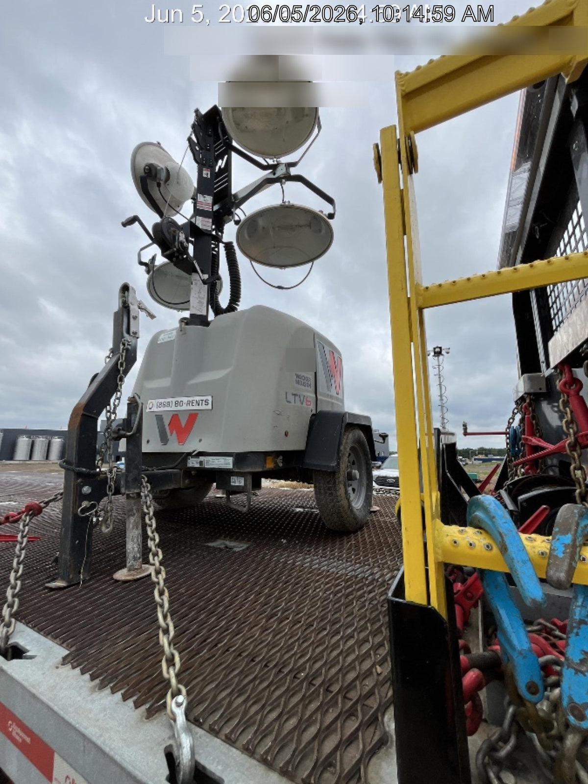 2018 Wacker Neuson LTV6L-MH Wacker Neuson LTV6L Mobile Light Tower w/Fuel Level Sensor Installed
