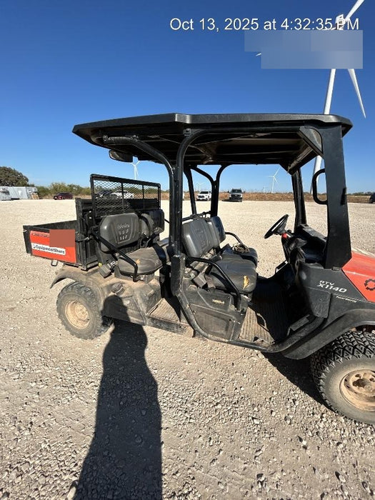 2019 Kubota RTV-X1140W-H 4wd Utility Cart, LED Strobe, Windshield Tempered Glass, Plastic Canopy, Wire Harness Kit, Backup Alarm