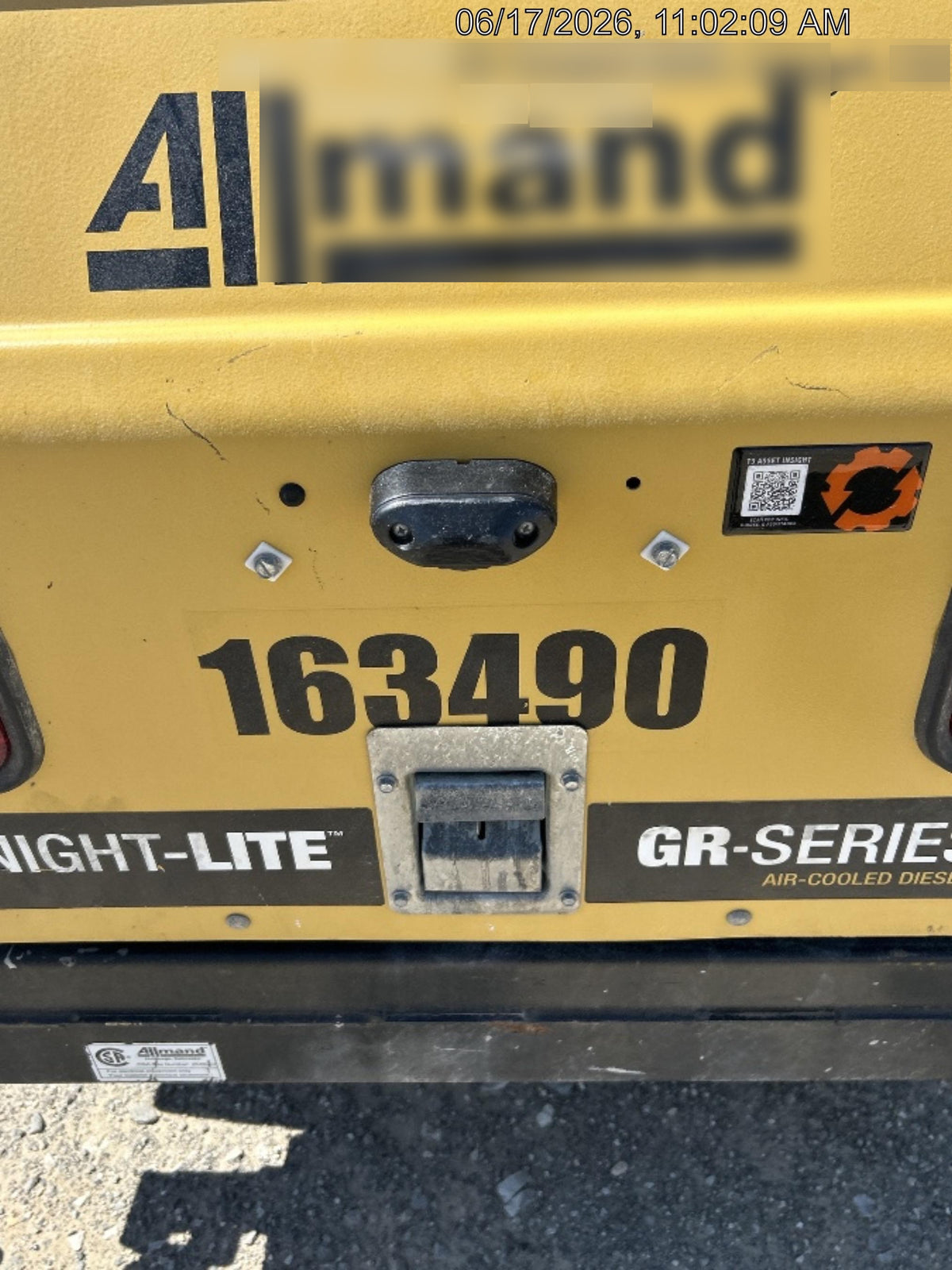 2021 Allmand NLV3GR (4) LED Light Fixture 350W, 23' Vertical Mast, 3kW Prime, Towable, Deep Sea L401, Leveling Jacks, Yanmar T4F 5.8hp