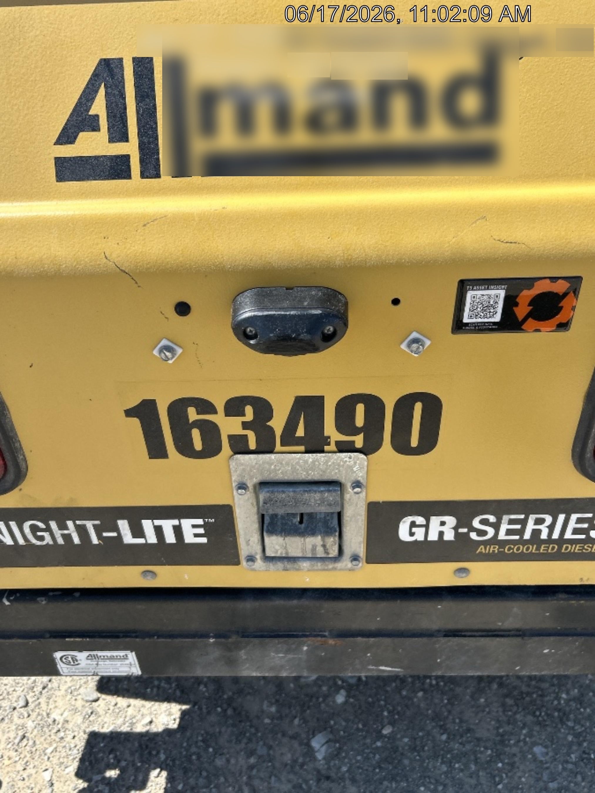 2021 Allmand NLV3GR (4) LED Light Fixture 350W, 23' Vertical Mast, 3kW Prime, Towable, Deep Sea L401, Leveling Jacks, Yanmar T4F 5.8hp