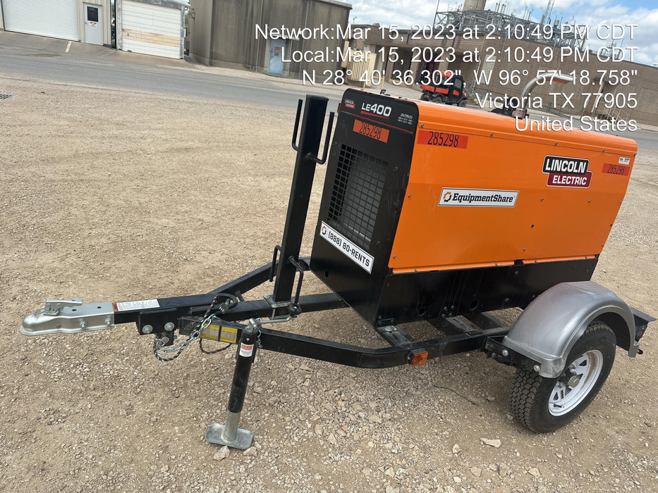 2022 Lincoln Electric LE400 Kubota V1505, Trlr, Cable Rack, Light Kit, ES Decals, T3