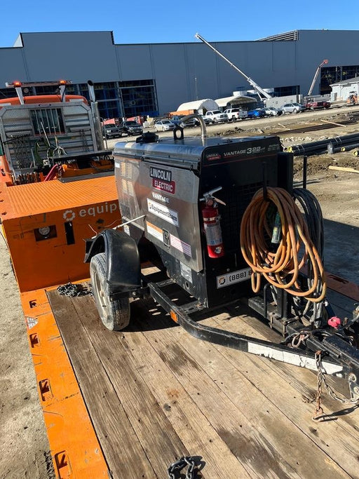 2019 Lincoln Electric Vantage 322 Welder Ready-Pak 3, Two wheel trailer, Fender and Light kit, Cable Rack