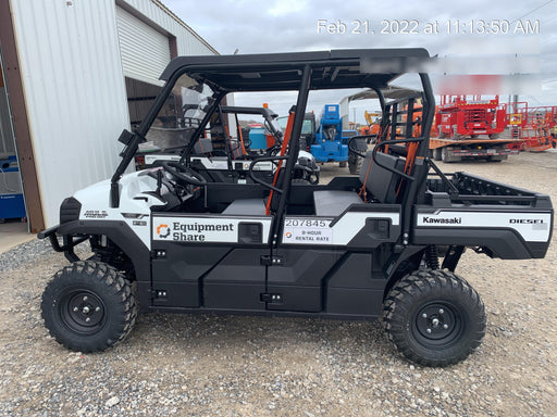 2022 Kawasaki Mule PRO-DXT Standard Options, Backup Alarm, Beacon, Plastic Hard Top, Poly Windshield, Horn Kit