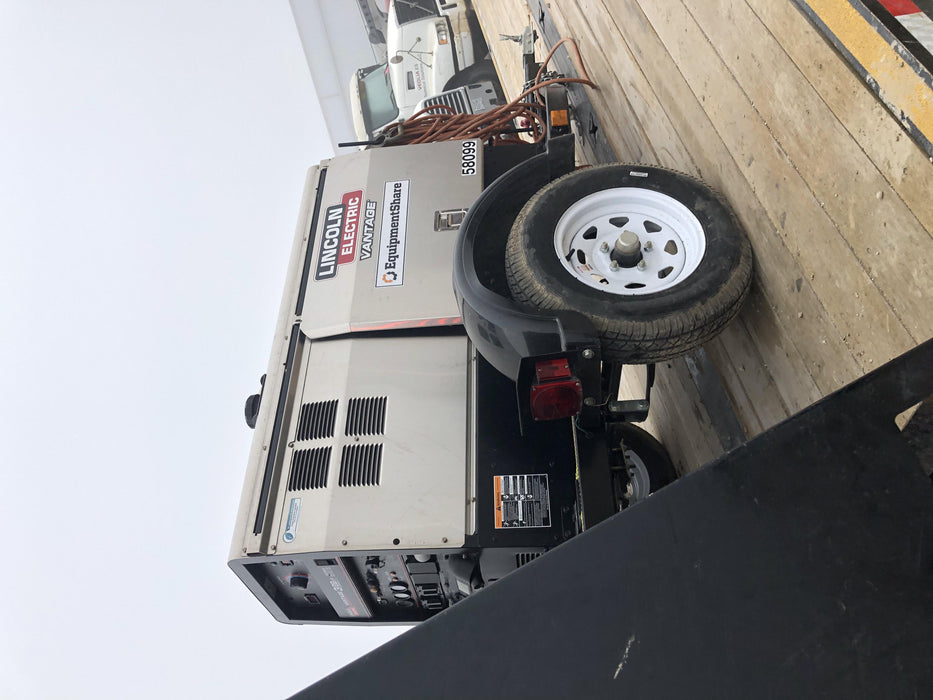 2019 Lincoln Electric Vantage 322 Welder Ready-Pak 3, Two wheel trailer, Fender and Light kit, Cable Rack