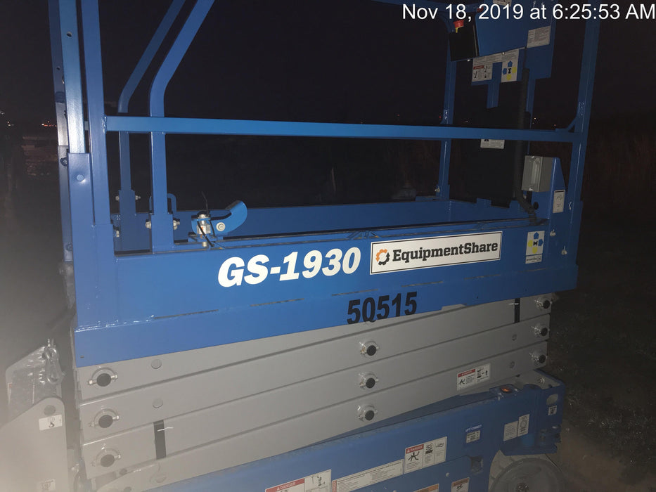 2019 Genie GS-1930 Fixed Rails with Chain Entry