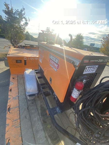 2021 Lincoln Electric Vantage 322 Vantage 322 Ready Pak 3 w/ Decals, ORANGE (includes trailer, cable rack, fender light kit) NO Telematics