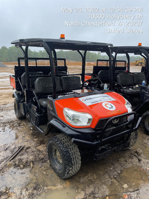2021 Kubota RTV-X1140W-H Plastic Canopy, Windshield Acrylic Clear, LED Strobe Light, Wire Harness Kit, Back up Alarm