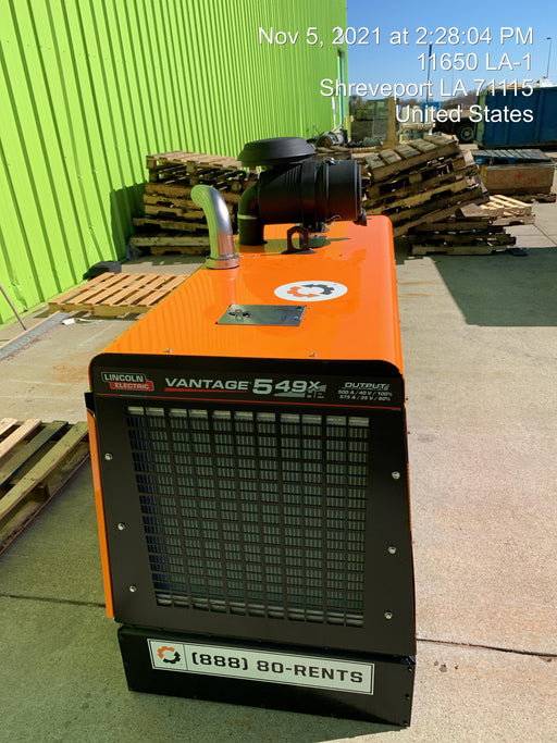 2021 Lincoln Electric Vantage 549X Ready Pak 3, ORANGE (includes trailer, cable rack, fender light kit)