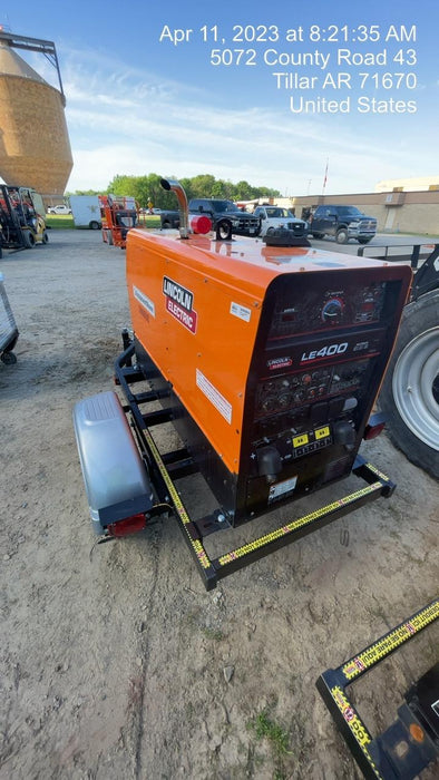 2022 Lincoln Electric LE400 Kubota V1505, Trlr, Cable Rack, Light Kit, ES Decals, T3