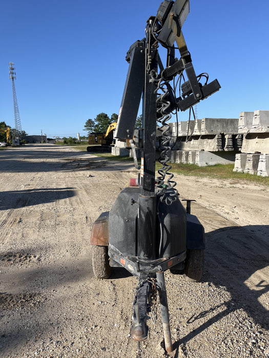 2022 Allmand NLV3GR (4) LED Light Fixture 350W, 23' Vertical Mast, 3kW Prime, Towable, Deep Sea L401, Leveling Jacks, Yanmar T4F 5.8hp