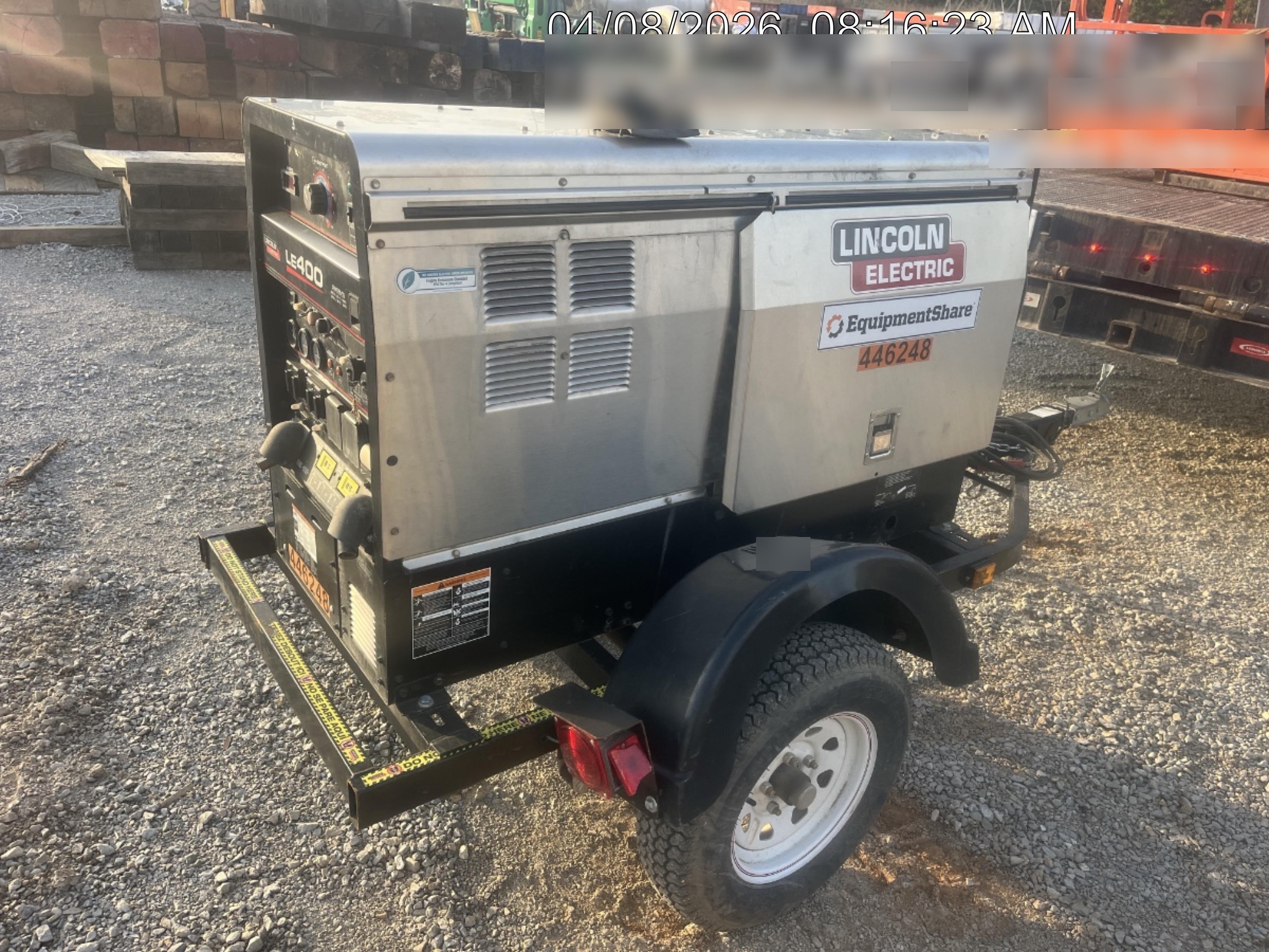 2024 Lincoln Electric LE400 Kubota V1505, Trlr, Cable Rack, Light Kit, ES Decals, T3