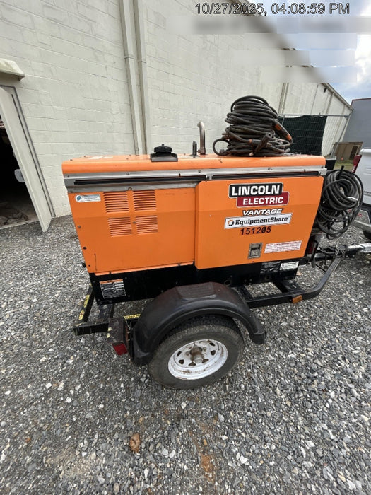 2021 Lincoln Electric Vantage 322 Vantage 322 Ready Pak 3 w/ Telematics & Decals, ORANGE (includes trailer, cable rack, fender light kit)
