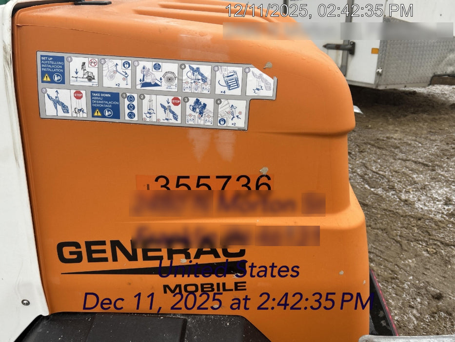 2023 Generac MLT2 Diesel, Flex Switch 120V Input, Powerzone Controller, 
(4) 320W LED Lights, 4kW Generator, 39.9 Gal Fuel Tank, 2" Ball, T3