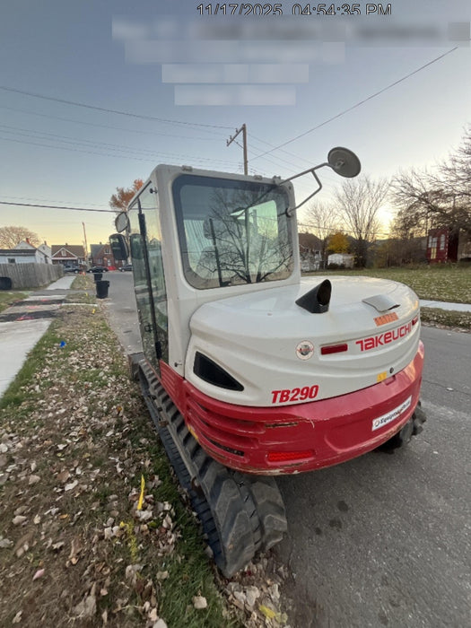 2020 Takeuchi TB290C Cab/Heat/Air, Rubber Tracks, Manual TAG QC